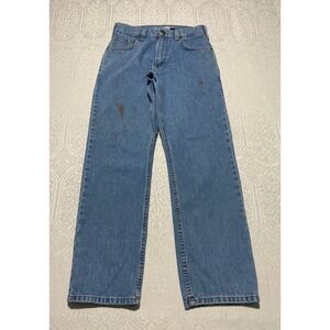 Carhartt Mens Relaxed Fit Straight Leg Jeans 30x30 Blue Medium Wash BD5119-M